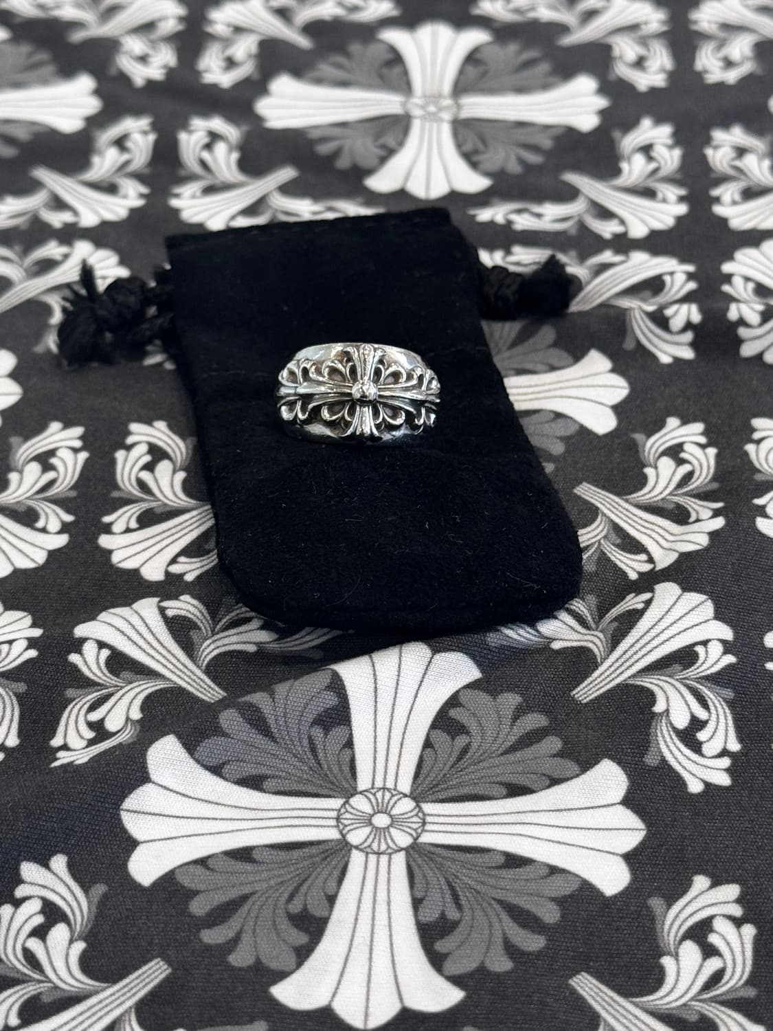 크롬하츠 더블 플로랄 크로스링 v2 8호 상품이미지1