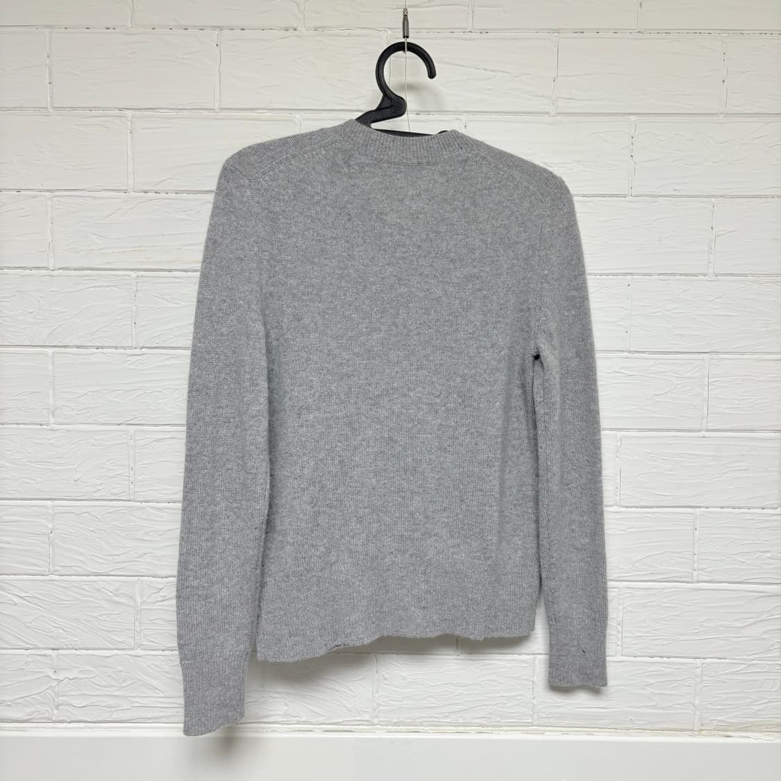 캐시미어 100% 그레이 니트가디건 상품이미지3