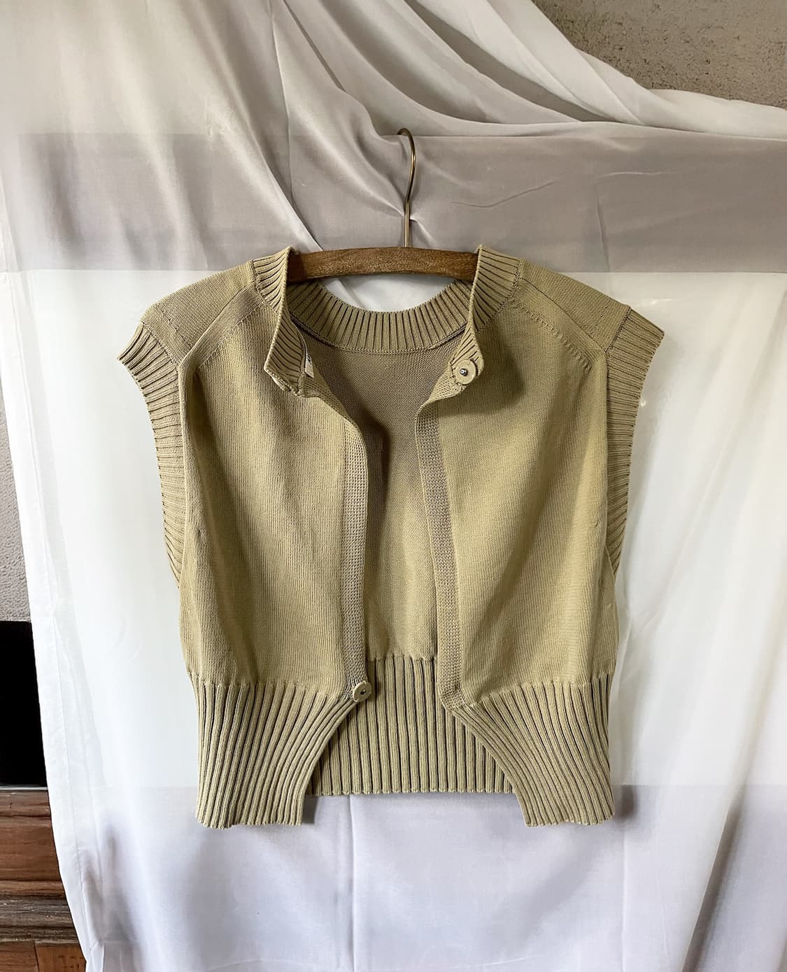 AURALEE back button knit vest 상품이미지2