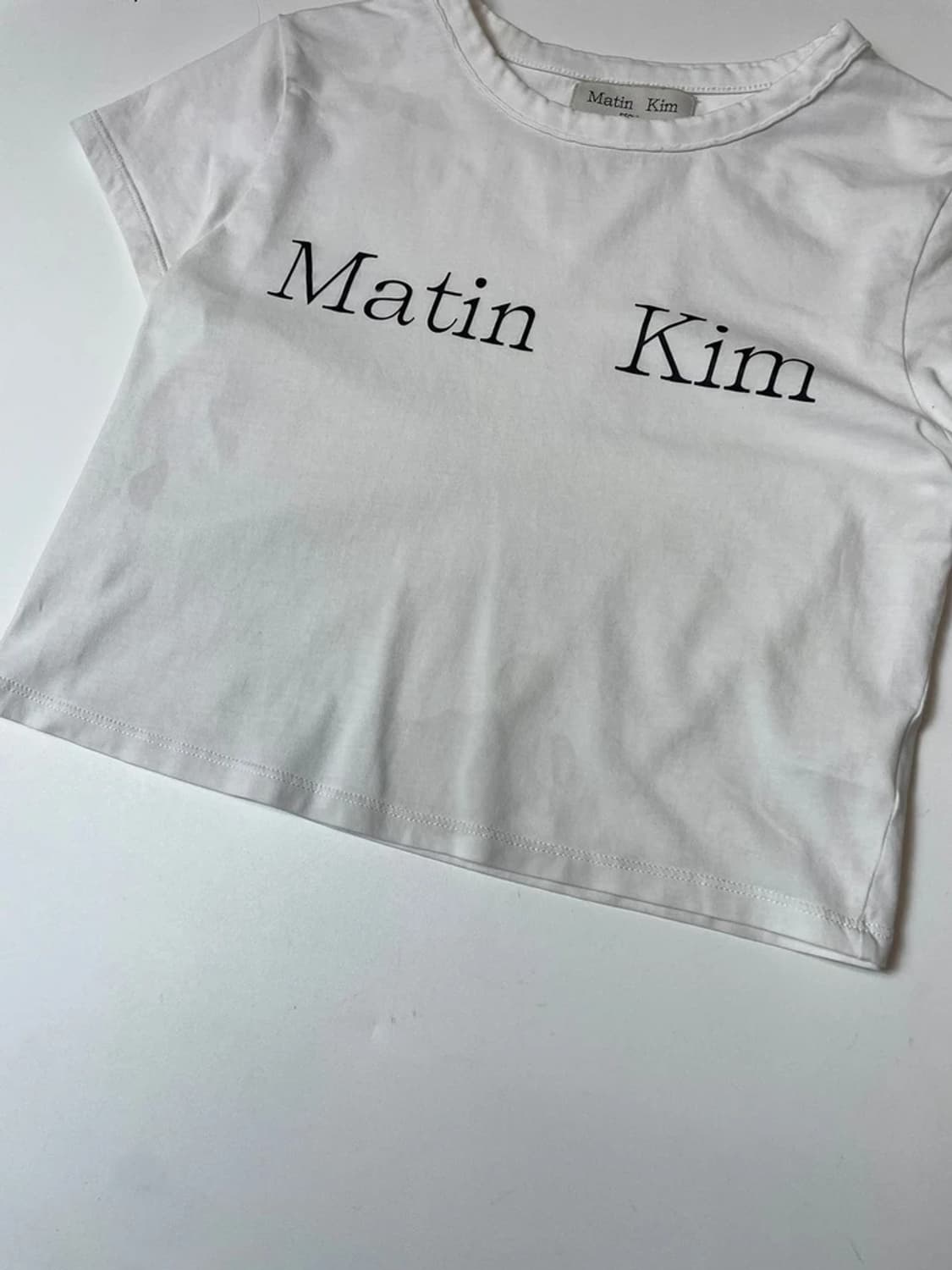 마뗑킴 23FW 로고 크롭 탑 반팔 티셔츠 PN9653 상품이미지3