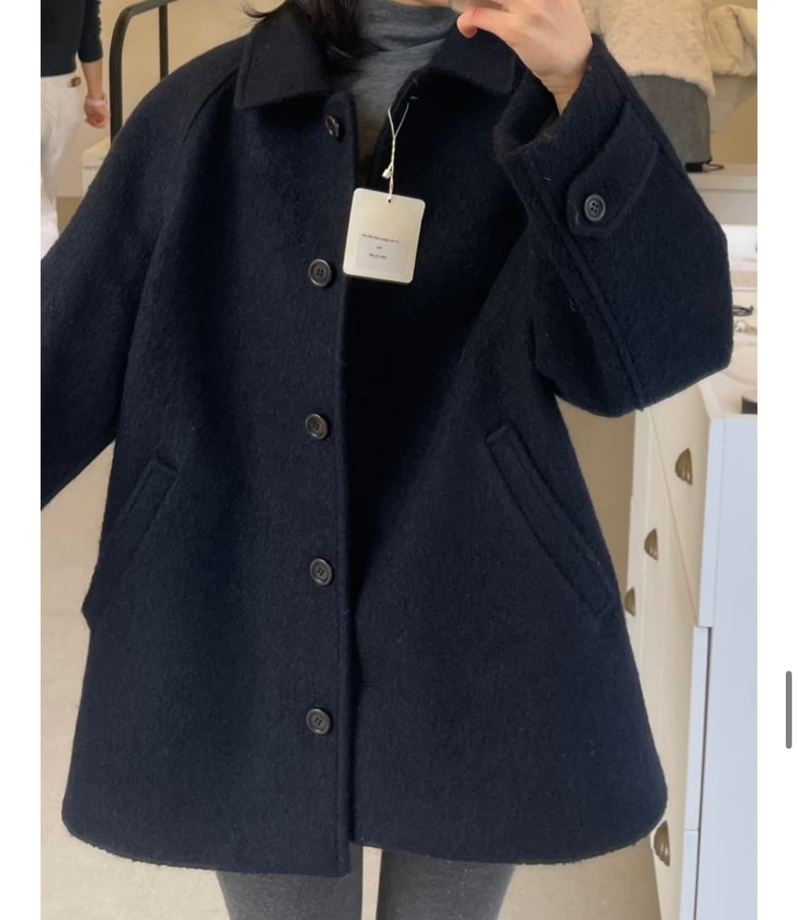 타낫 하프코트 네이비 (ato alpaca wool half coat) 상품이미지3