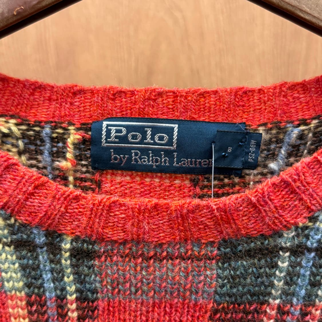 폴로 랄프 로렌 타탄체크 니트 스웨터 패치 포인트 레귤러핏 멀티 상품이미지8