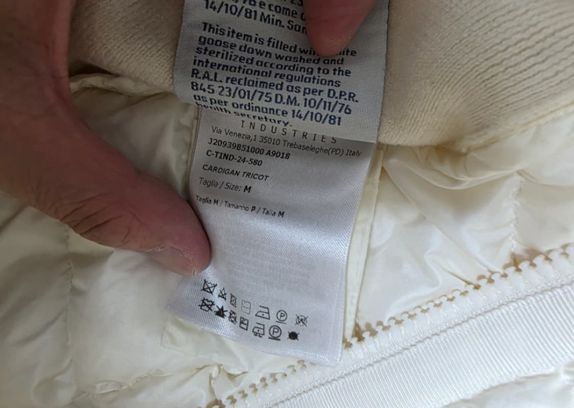 몽클레어 트리콧 니트패딩  M 아이보리 상품이미지4