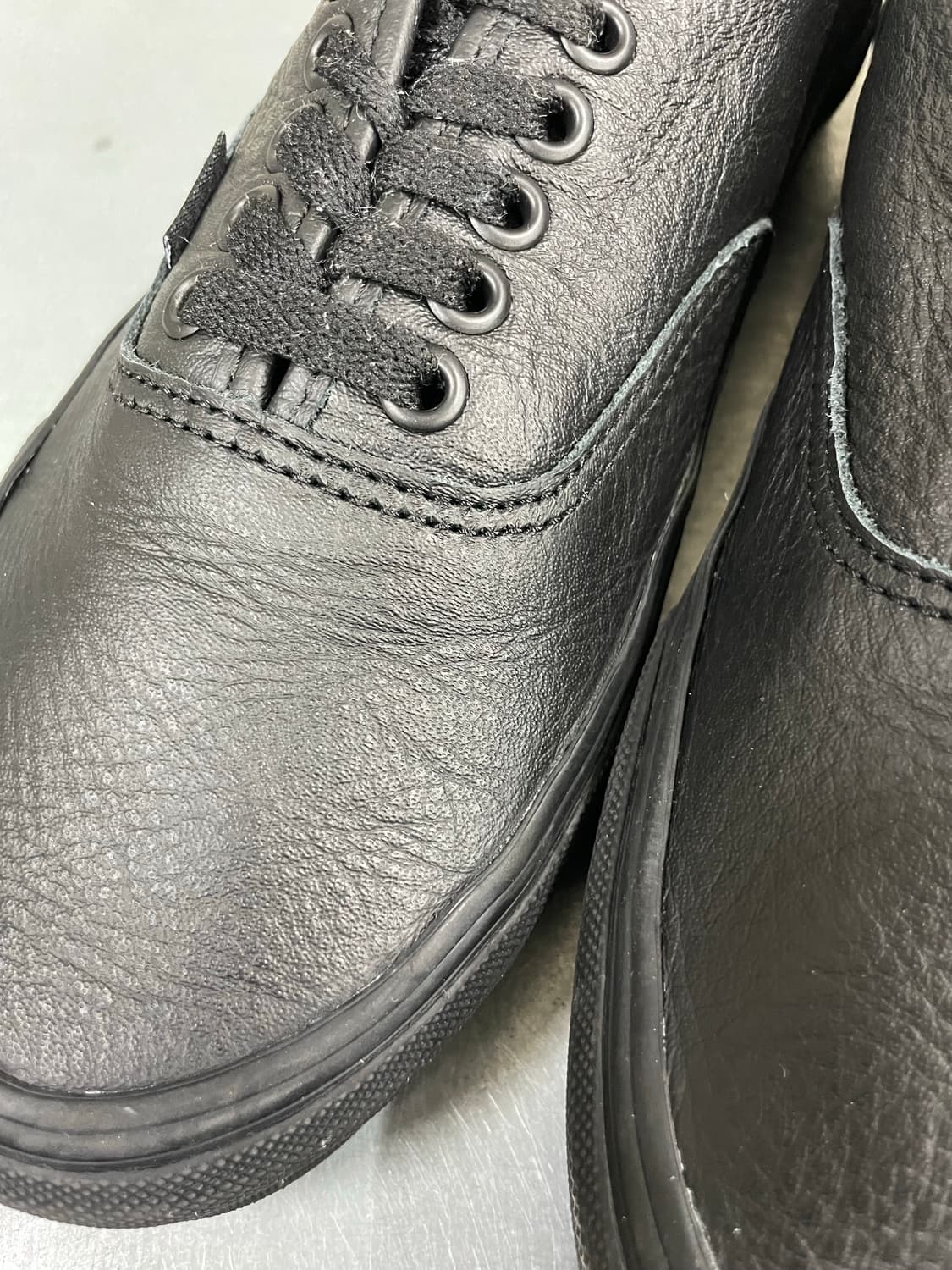 반스 어센틱 레더 블랙 265 상품이미지7