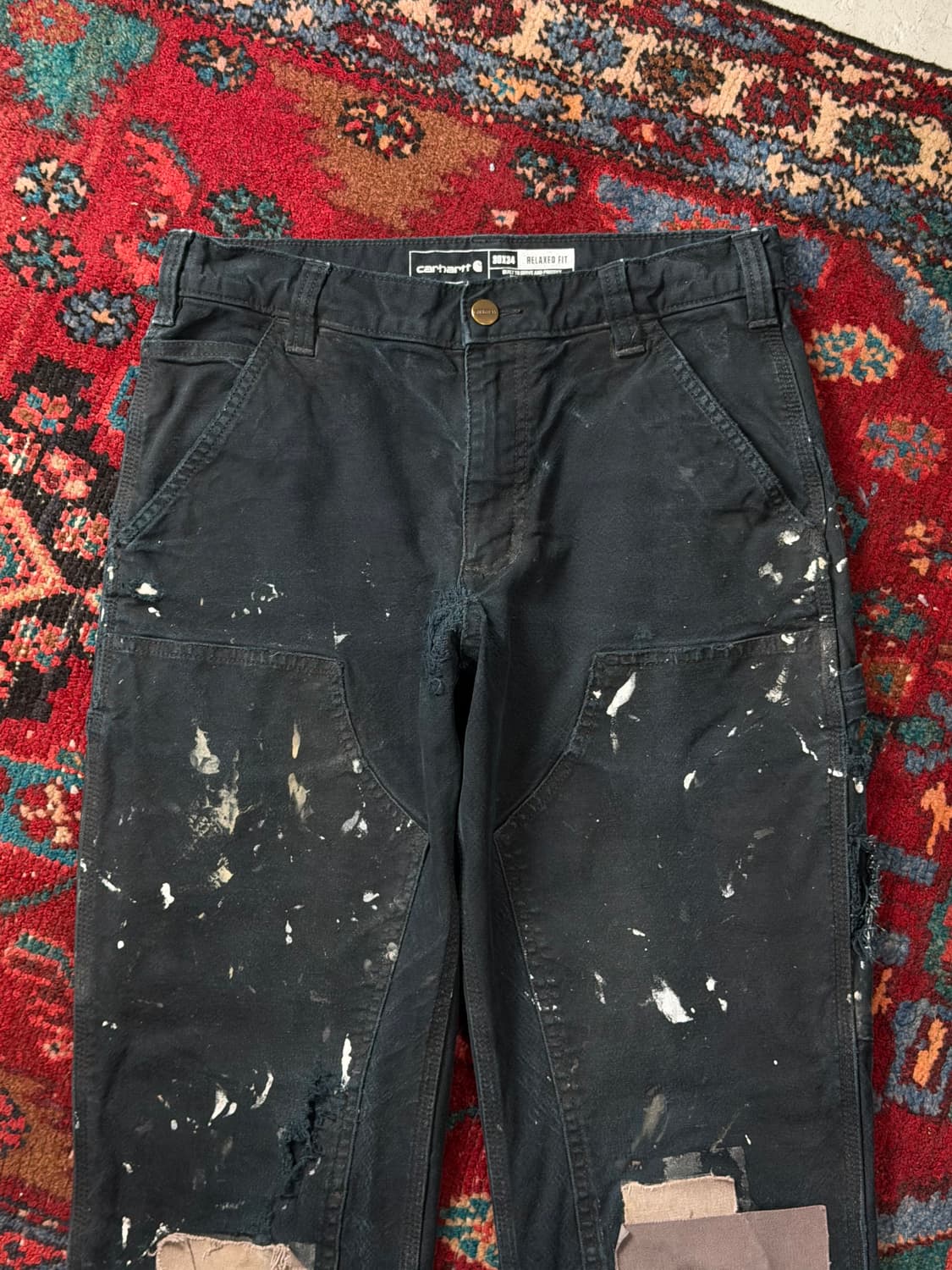 OG 칼하트 더블니 블랙 칼하트 썩블니 카펜터 상품이미지5