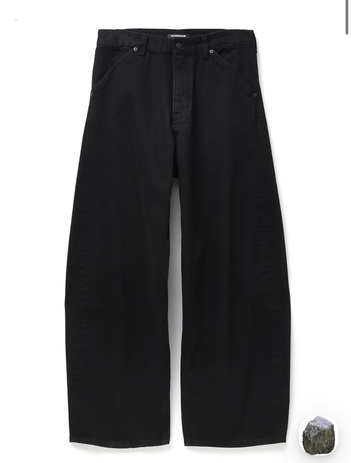 Wide Curve Jeans Jet Black [3] 상품이미지1