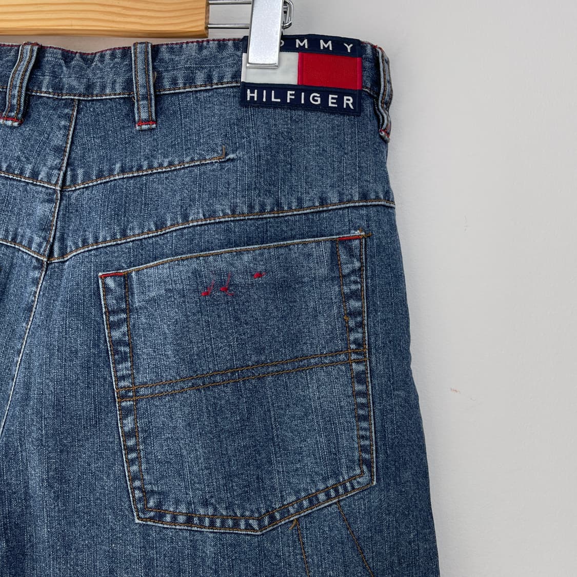 타미 진스 오버사이즈 데님 카펜터 하프 팬츠 상품이미지8