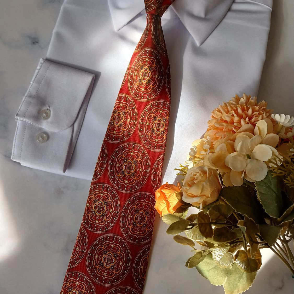 지안프랑코 페레 실크 메달리온 넥타이 9.5cm A+등급 A19675 상품이미지6