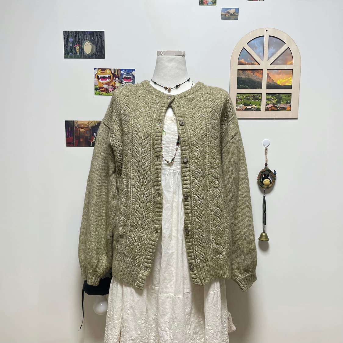 모리걸 녹차 가디건 #연카키 #연두 상품이미지1