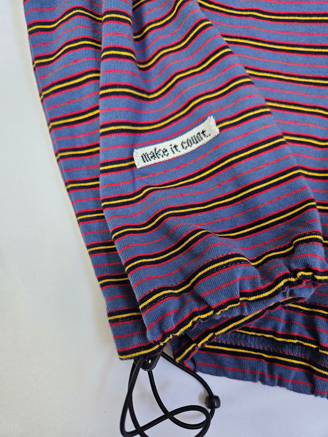 WMC 스트링 스프라이프 긴팔 카라티 PK 폴로 시티보이 빈티지 M 상품이미지3