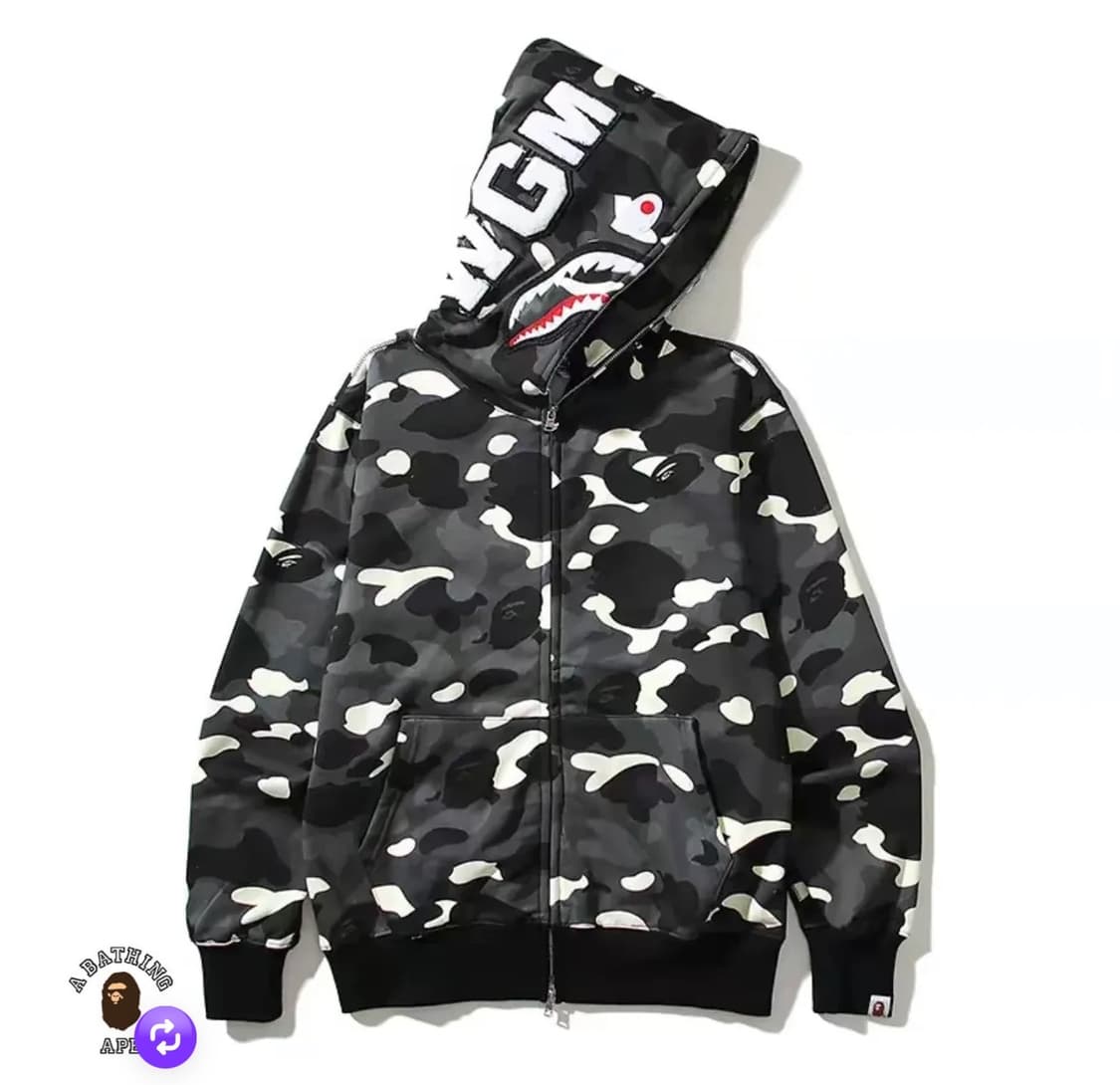 베이프 샤크후드 흑계 xl 새상품 상품이미지1