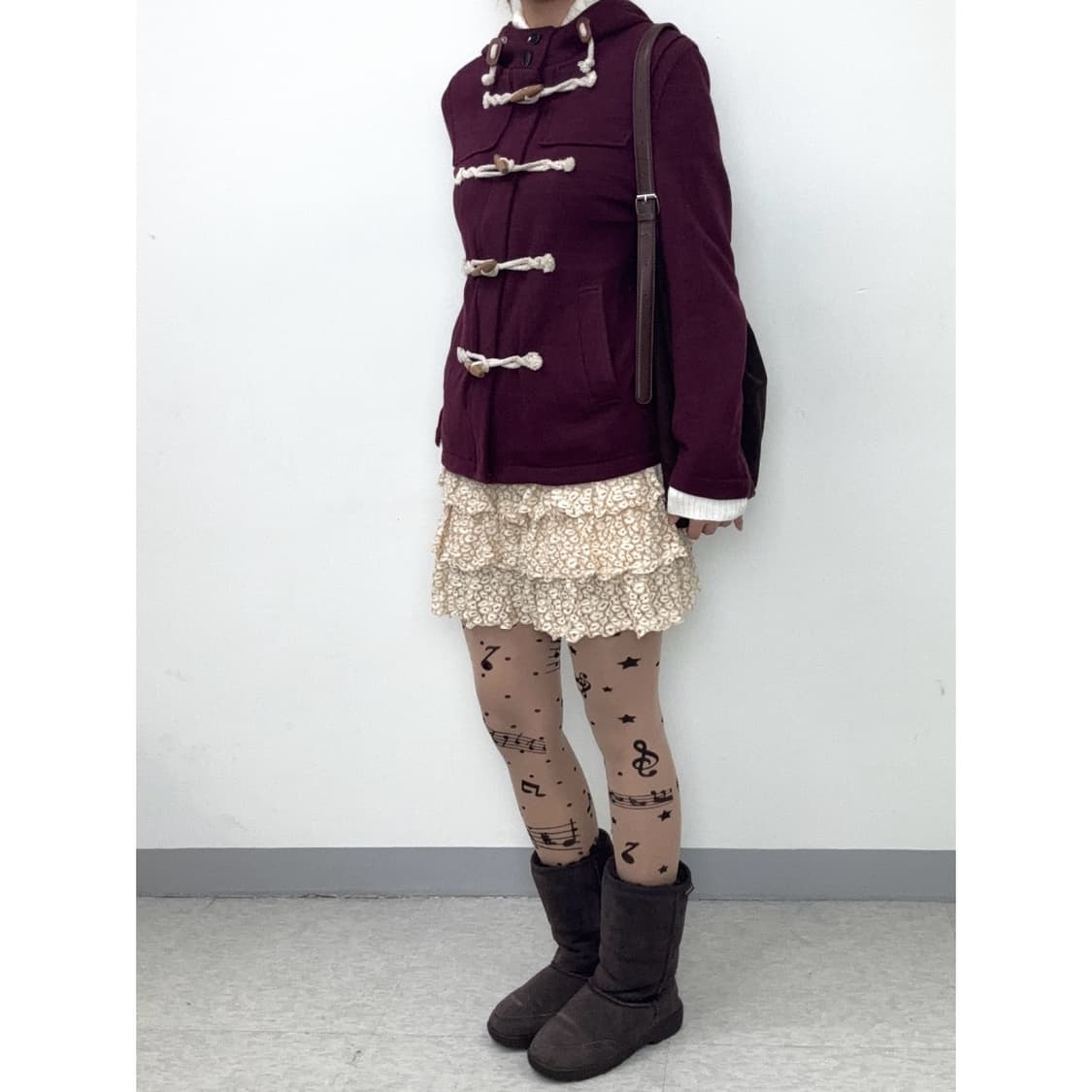 빈티지 플럼 더플 코트 자켓 상품이미지3