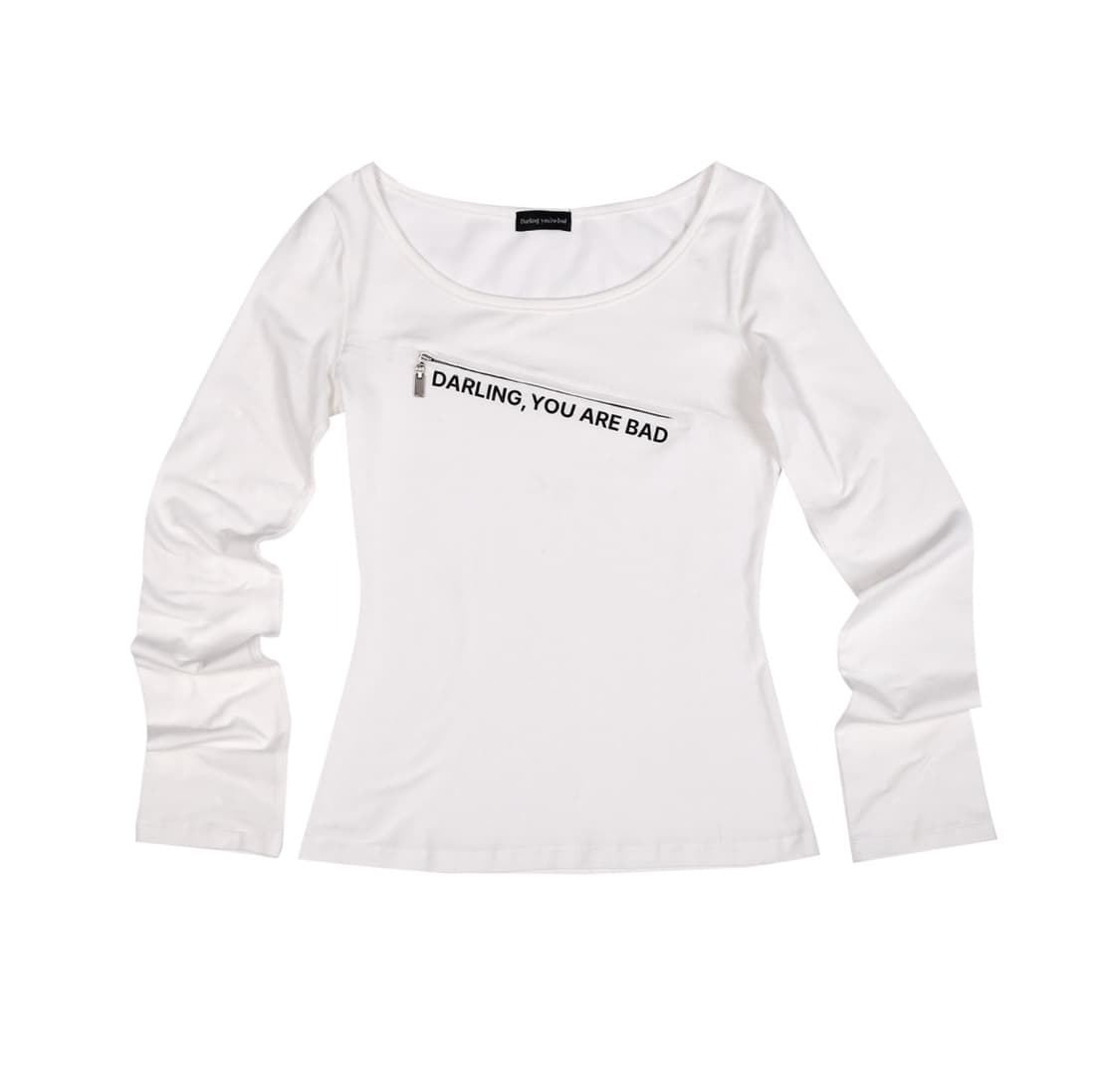 달링유어배드 UNZIPPED LOGO T-SHIRT 언집드 로고 티셔츠 상품이미지1