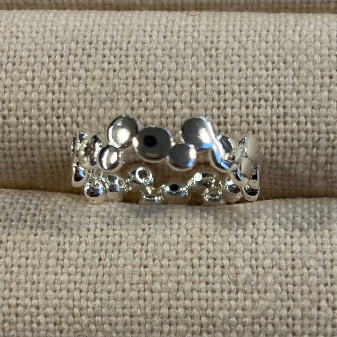 새상품 여성 신주 은도금 투패턴 반지 상품이미지6