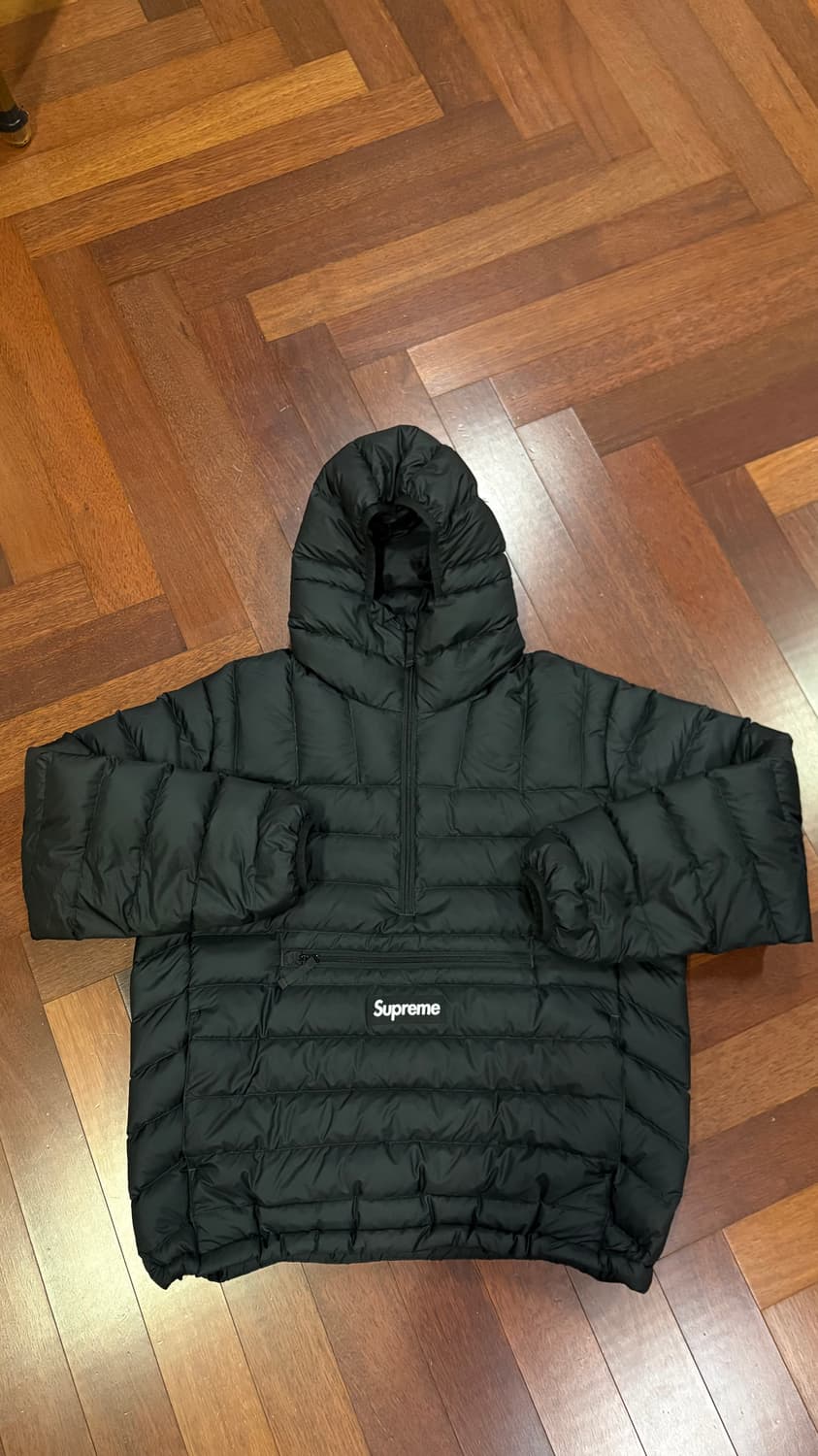 슈프림 마이크로 다운 하프 집 후드 풀오버 블랙 s 상품이미지3