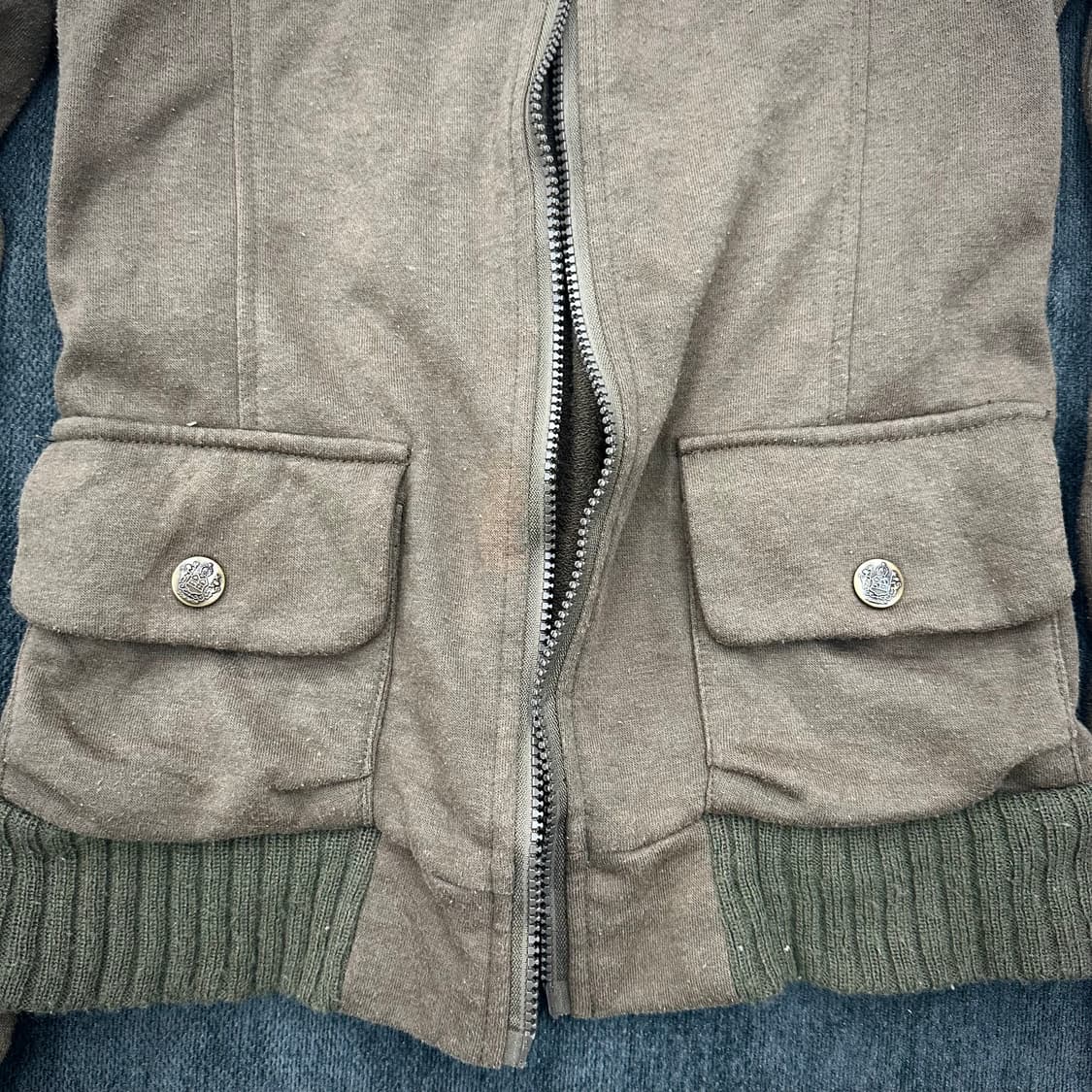 Khaki brown shirring detail jacket 상품이미지4