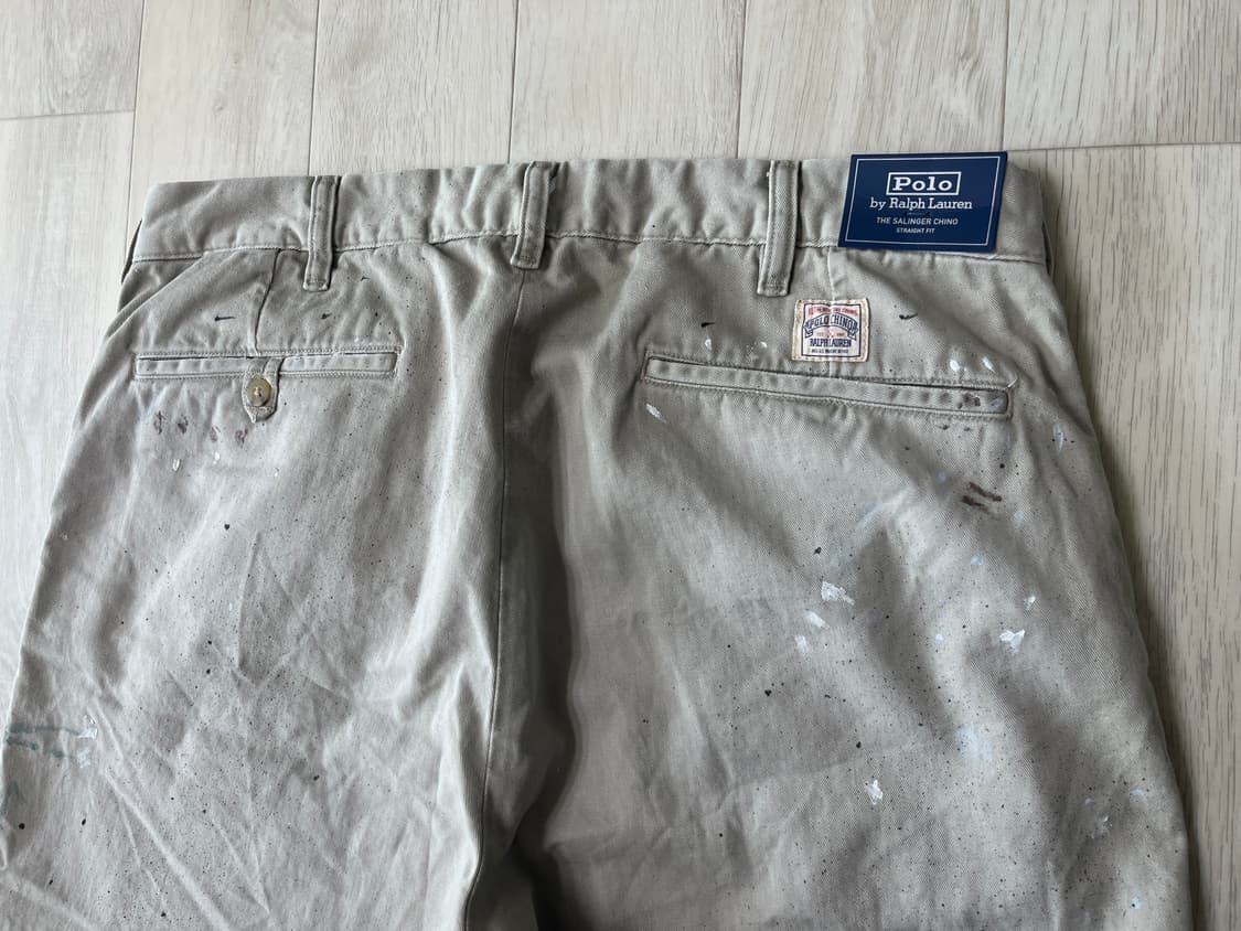 폴로 샐린저 디스트레스드 페인트 스플래터 치노팬츠 34X32 상품이미지5