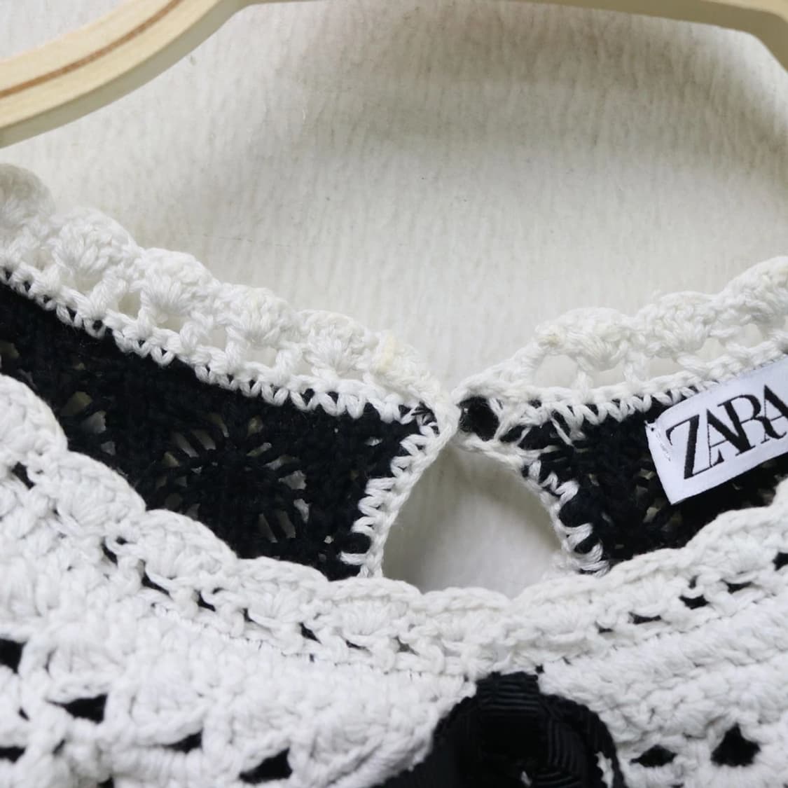 자라 발레코어 레이스 포인트 반팔 니트 62245 상품이미지5