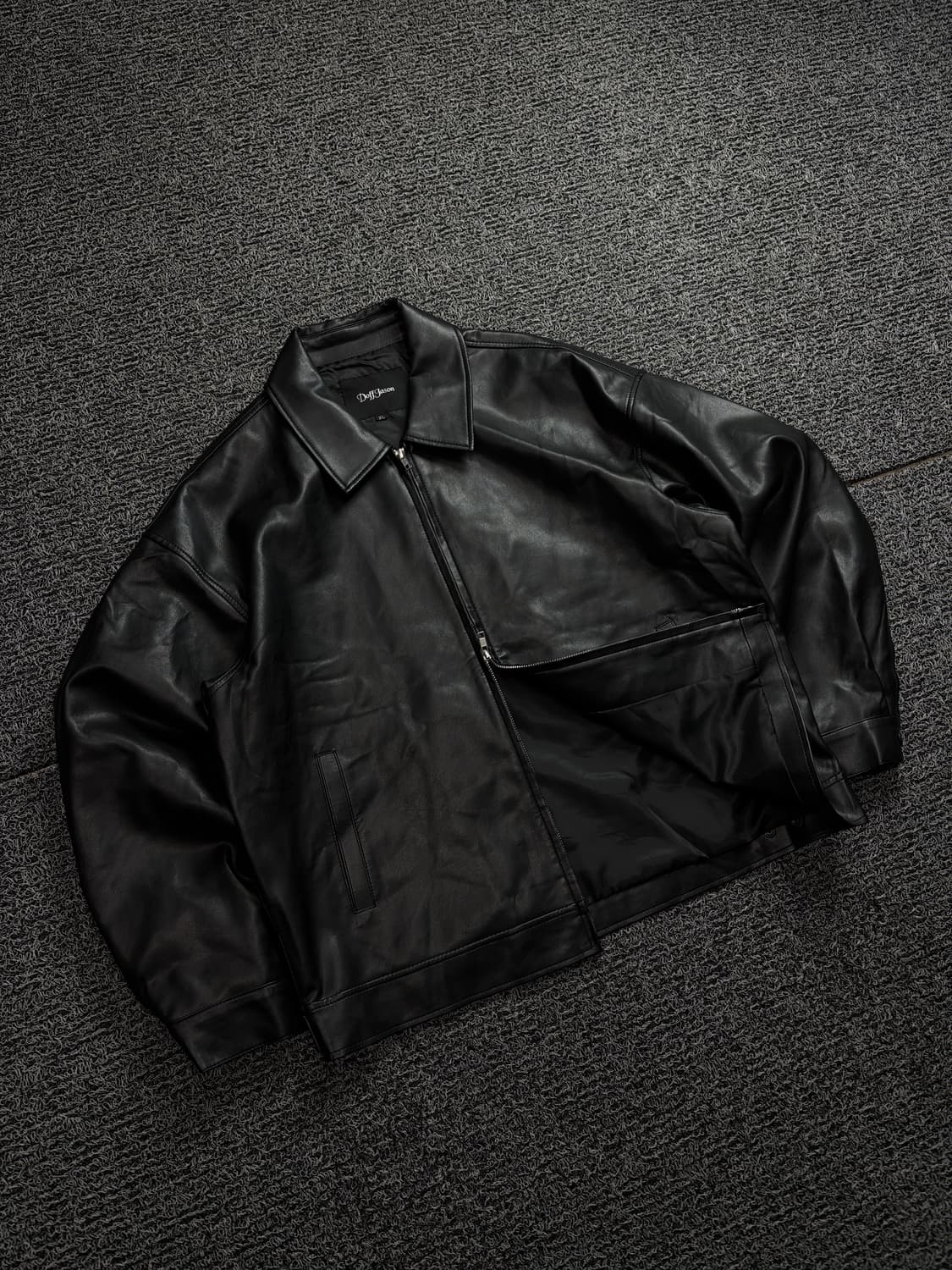 도프제이슨 비건 레더 싱글 라이더 자켓 블랙 1875 상품이미지1