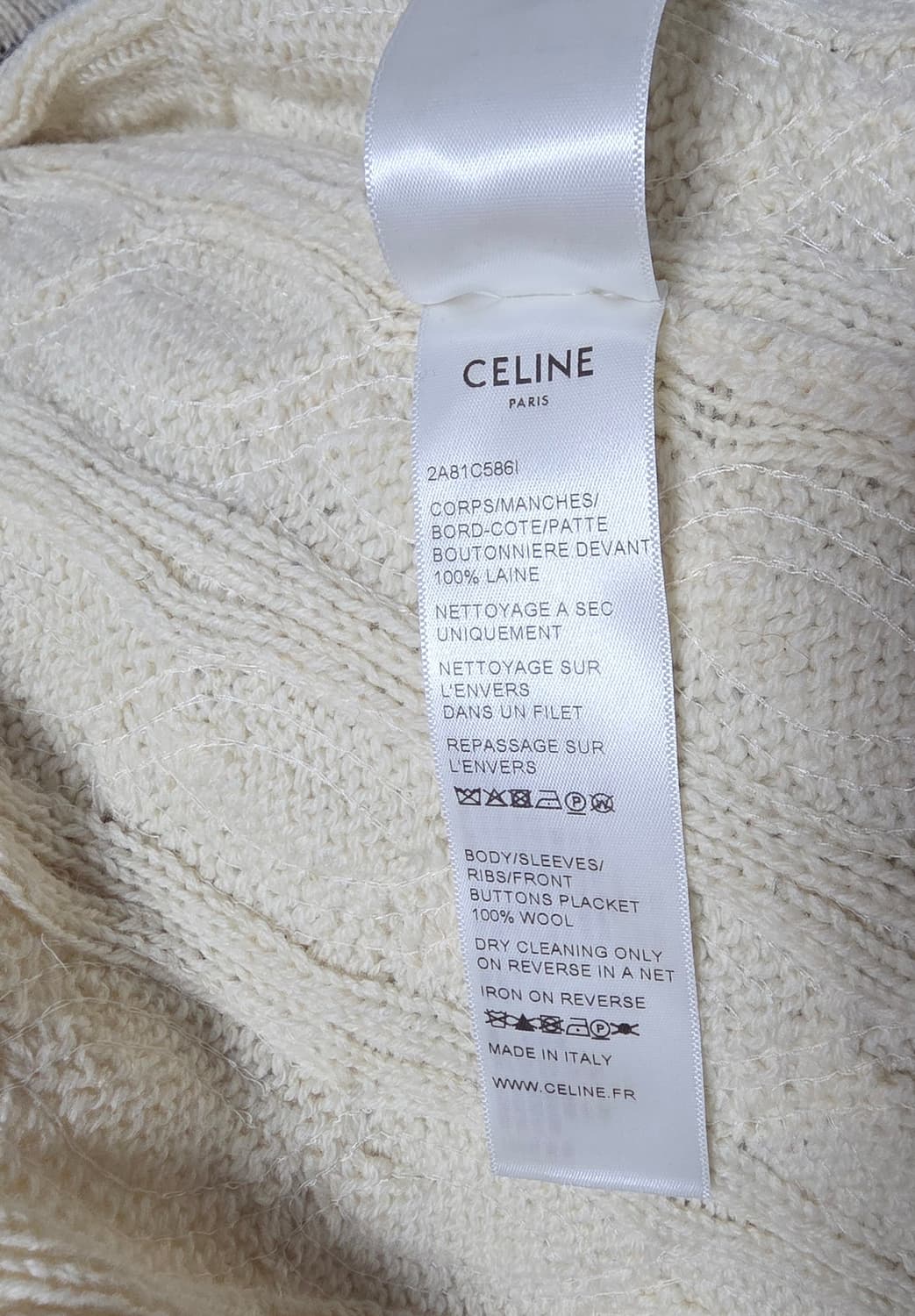 [강동원Exo세훈착용] 셀린느 SS20 런웨이 울 시퀸 가디건 M !!! 상품이미지9