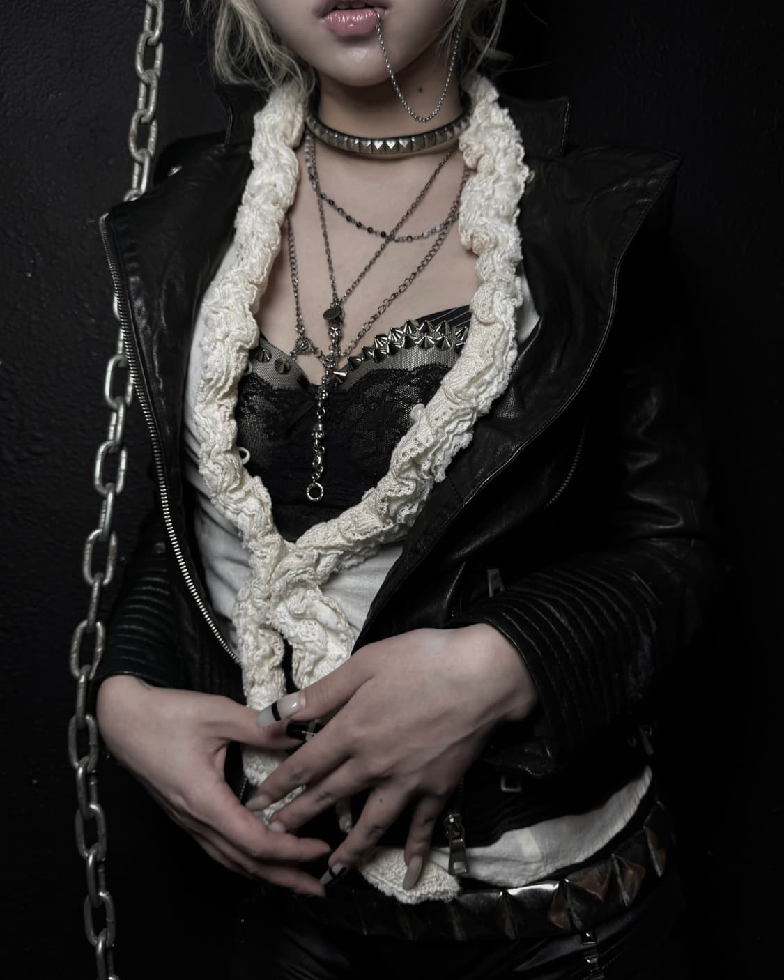 White Rope-Line Shirt 상품이미지7