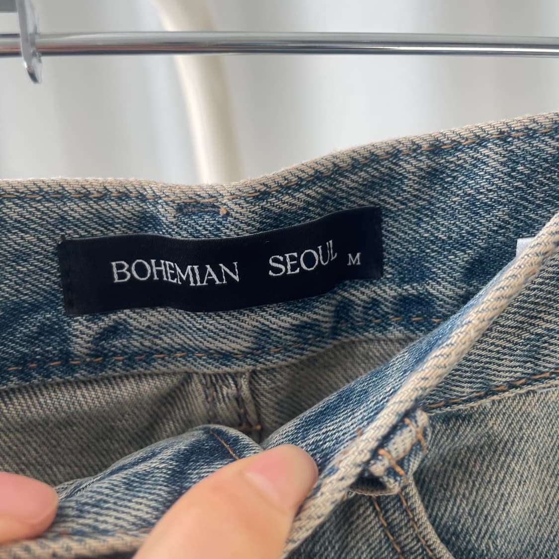 보헤미안 서울 데님 스커트 M 상품이미지5
