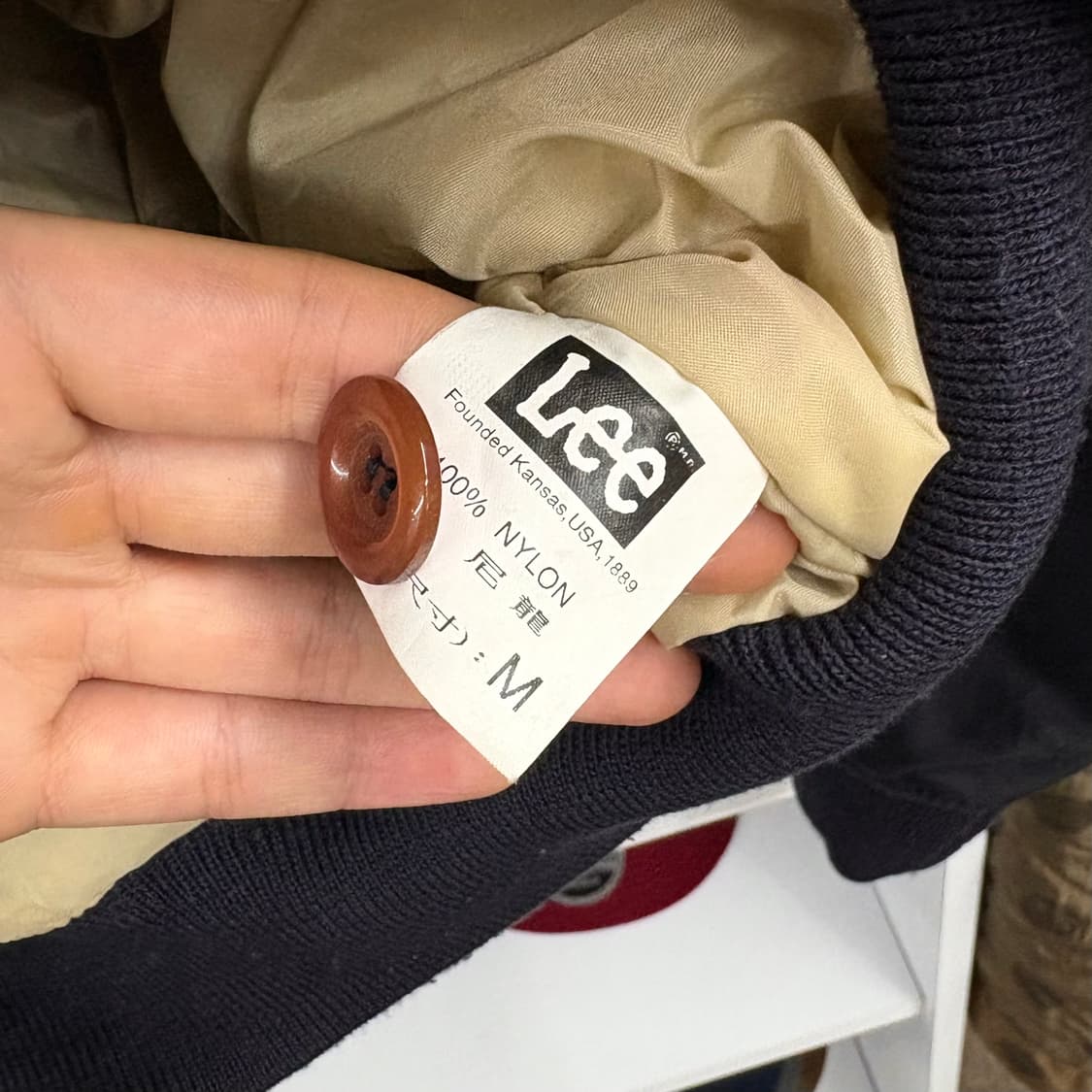 (M) 90s Lee 퍼 넥 항공 점퍼 자켓 made in JAPAN 상품이미지6