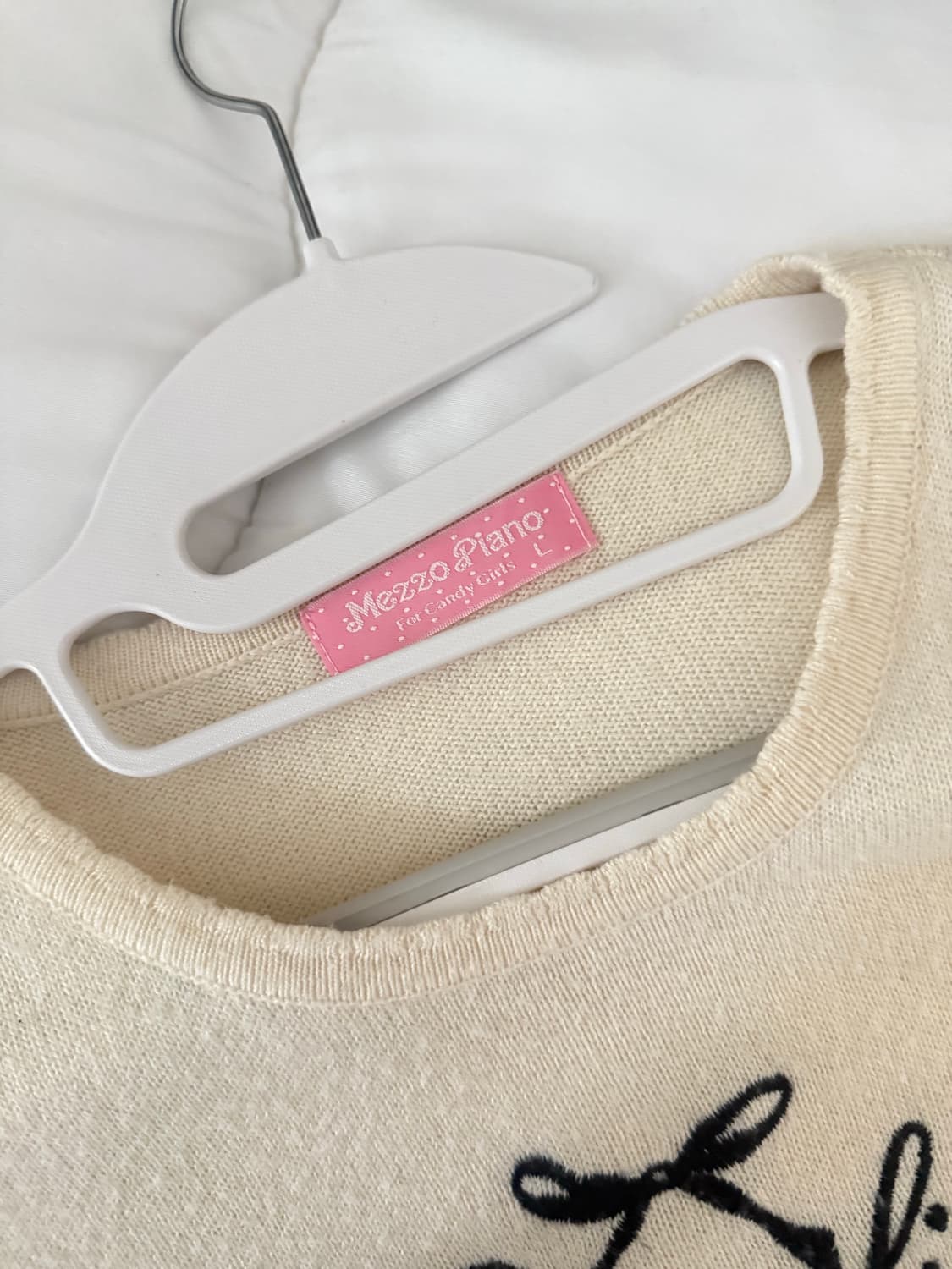 메조피아노 리본 니트 티셔츠  상품이미지3