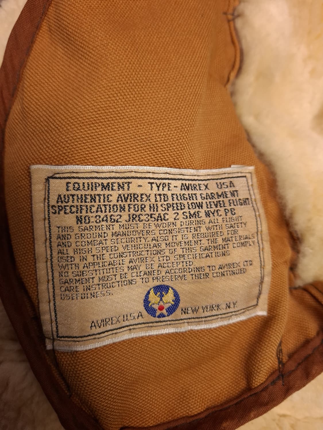 오리지날 미국제조 아비렉스 미공군 B-3 리얼레더 항공 폭격기 무스탕 상품이미지6