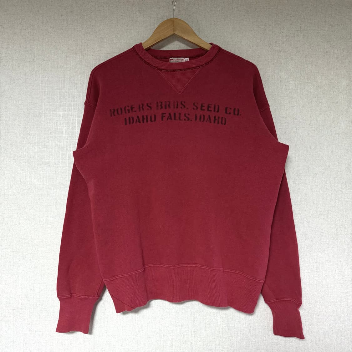 [42]웨어하우스 Lot.403 "ROGERS BROS" 버건디스웻셔츠 상품이미지1