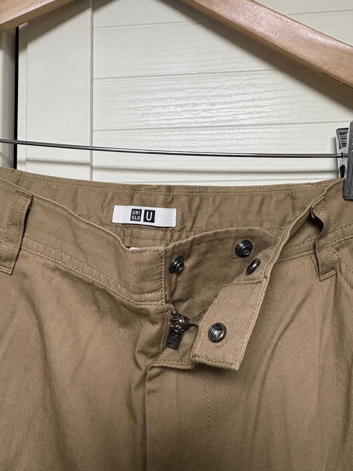 유니클로U 와이드핏 치노팬츠 34 브라운 (82) 상품이미지4