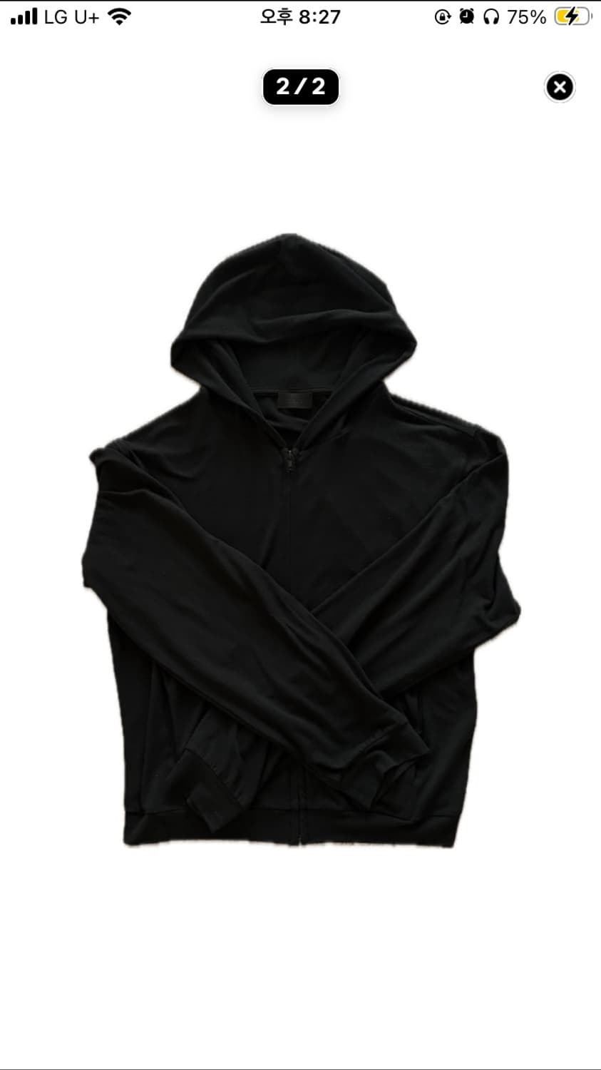 머듈 라운지 후드 블랙 상품이미지2