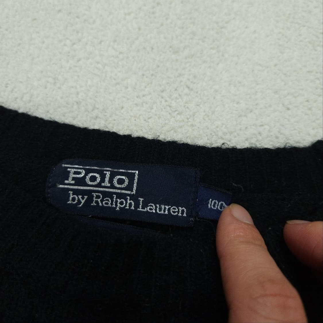 90s 폴로 랄프 로렌 울 니트 100 블랙 상품이미지5