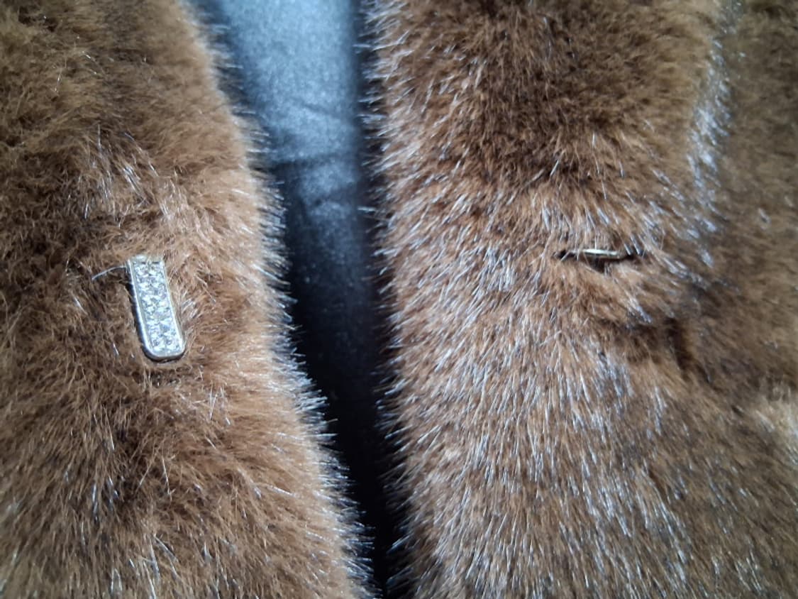 트랜드 브이넥 밍크롱코트 모조밍크 두툼  77까지오버핏 상품이미지8