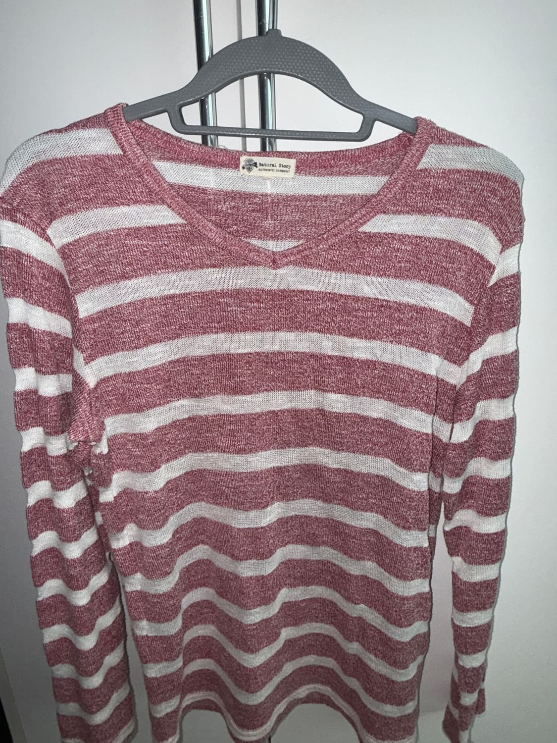 빈티지 벨라스완 스트라이프 니트 티셔츠 상품이미지1