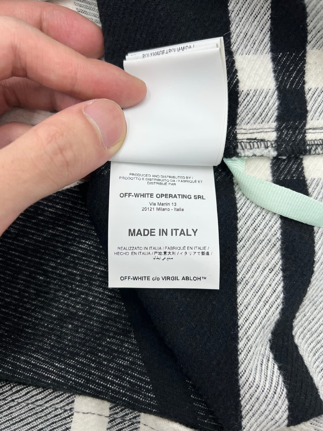 오프화이트 플란넬 셔츠 상품이미지6