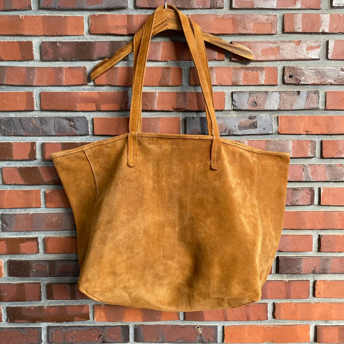 빈티지 스웨이드 가죽 토트백 브라운  상품이미지5