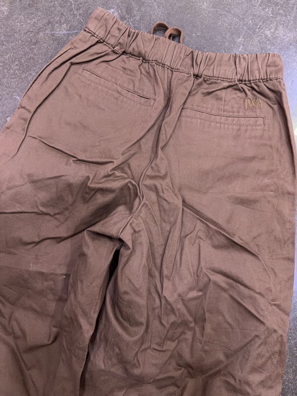 유니클로 x Jw앤더슨 우먼스 밴딩 트라우저 팬츠 브라운 M 상품이미지5