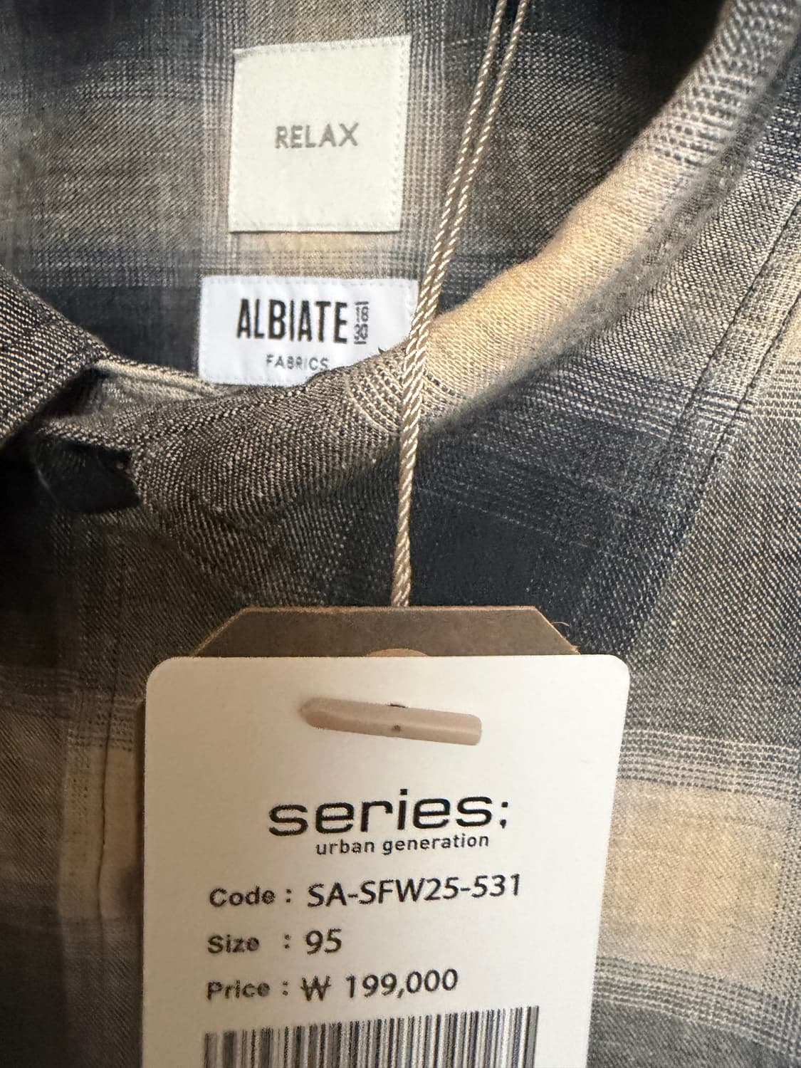 95)시리즈 체크셔츠 새상품 상품이미지2