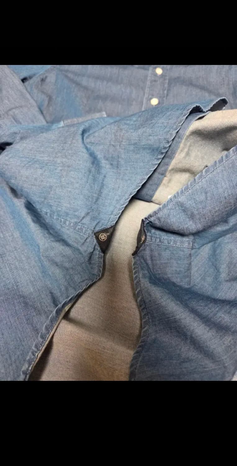 맨온더분 버튼다운 데님셔츠 40(95) 상품이미지7