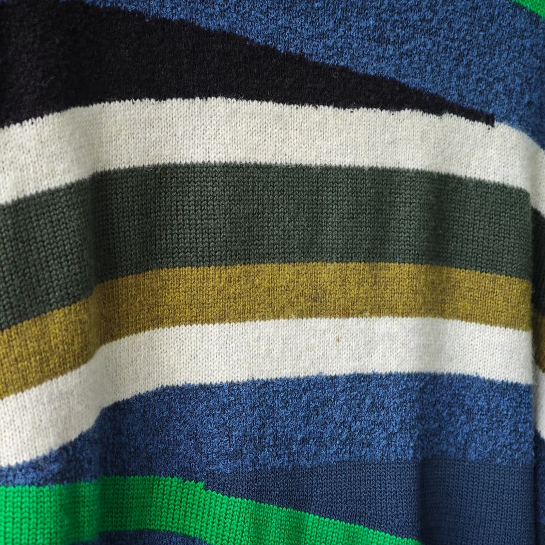 겐조 스트라이프 풀오버 니트 그린 블루 XL 상품이미지6