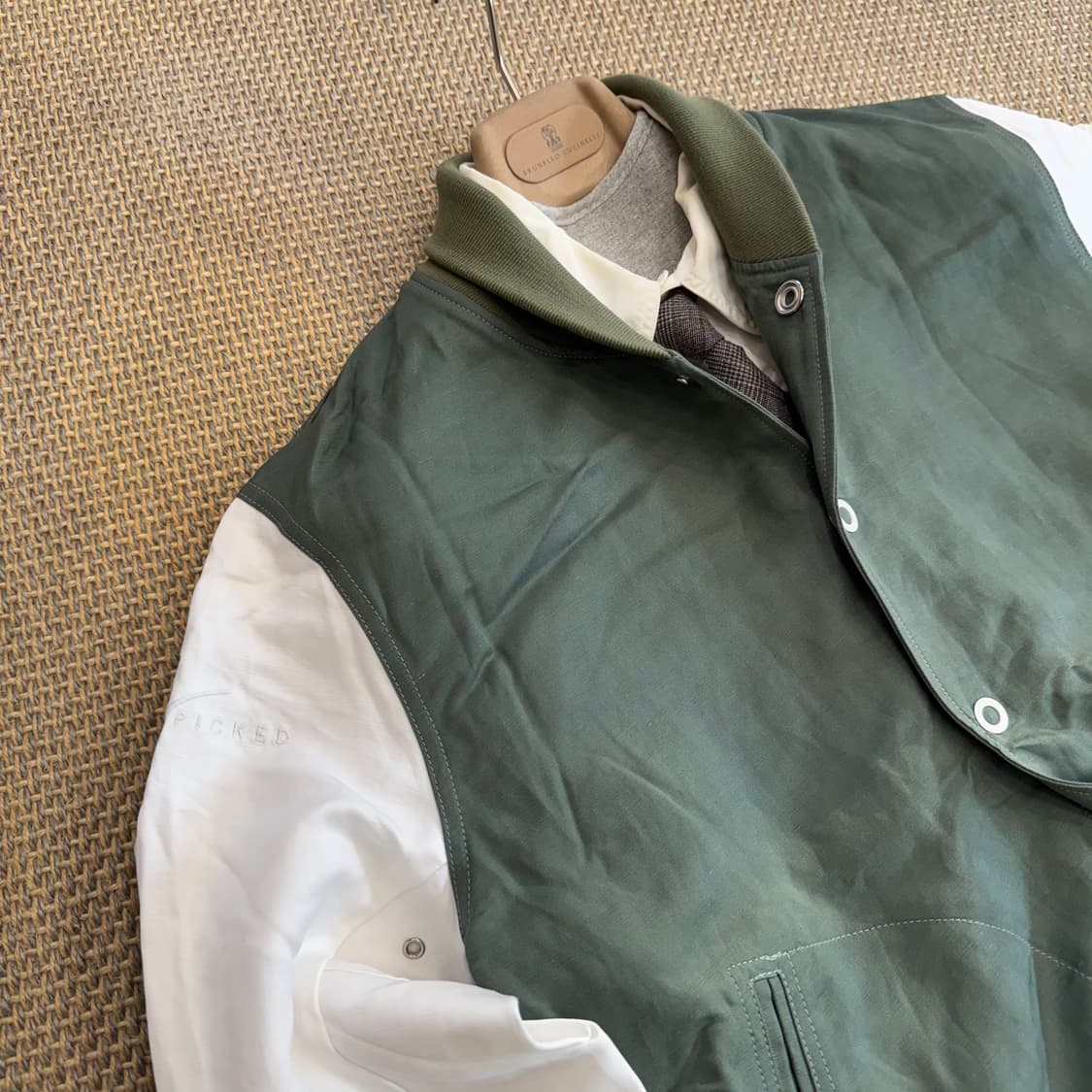 Handpicked 핸드픽드 이탈리안 최상급 린넨 MA-1 마원 블루종 상품이미지9