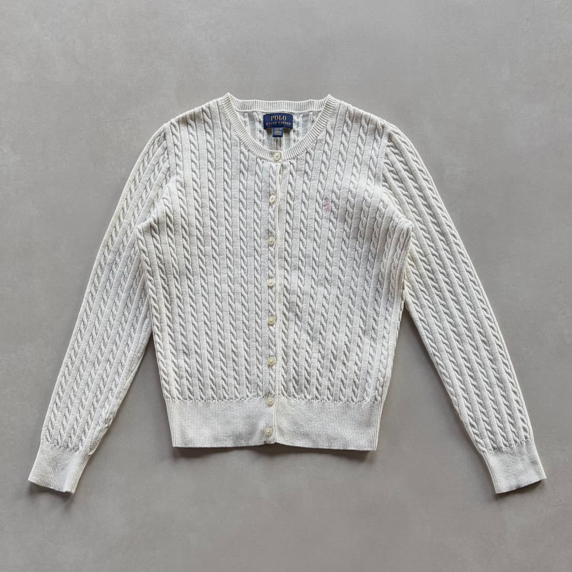 [XS]폴로 랄프로렌 걸즈 꽈배기 케이블 니트 가디건 상품이미지4