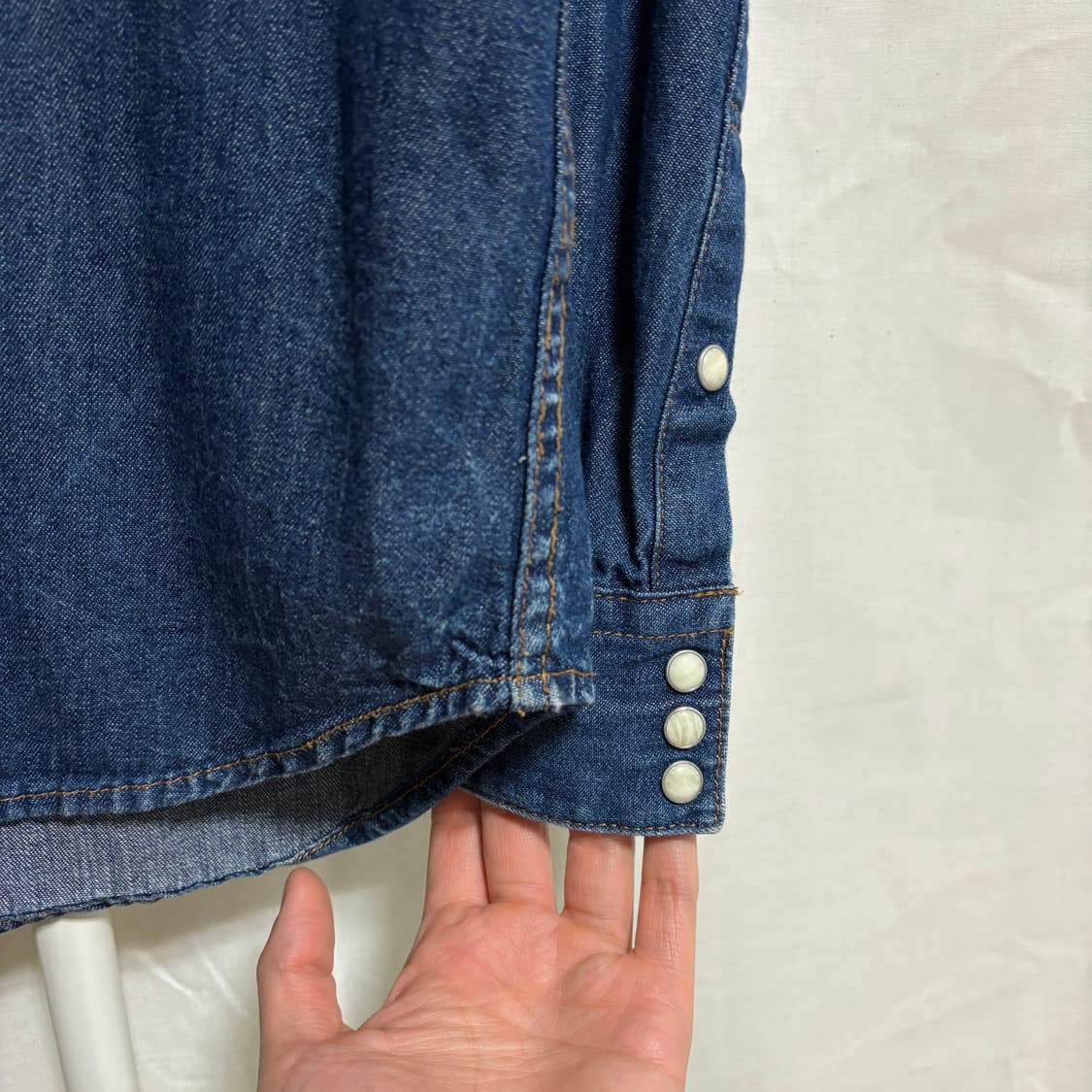 지유 데님 웨스턴 셔츠 / 블루, S 상품이미지6