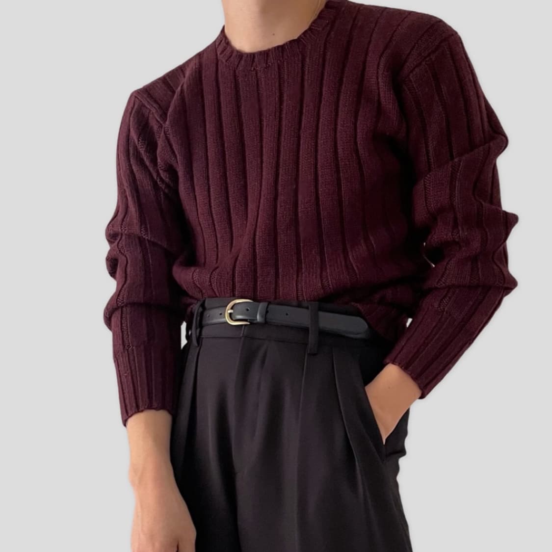 (RALPH LAUREN)폴로 랄프로렌 버건디 스웨터 상품이미지1