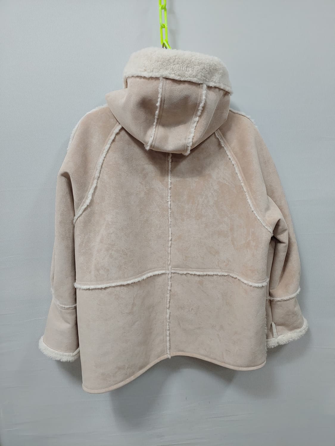 25W AMONG 어몽 후드 무스탕 인조 여성 상품이미지2