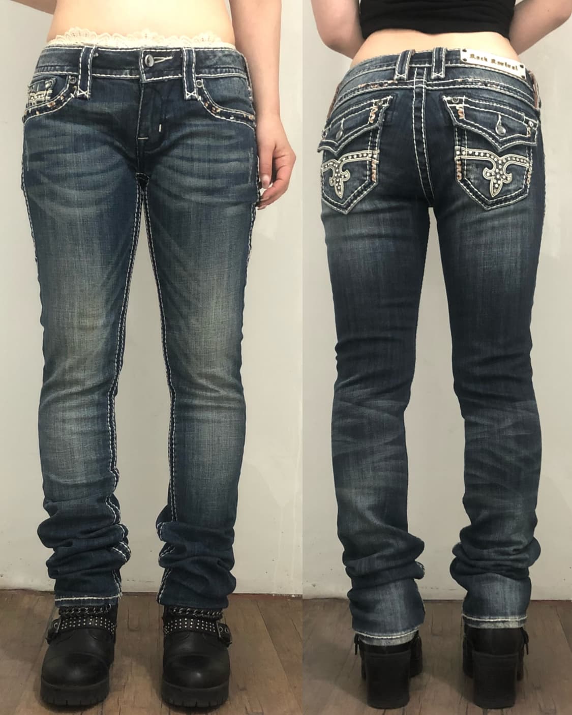 ROCK REVIVAL  backdetail lowrise jeans  상품이미지1