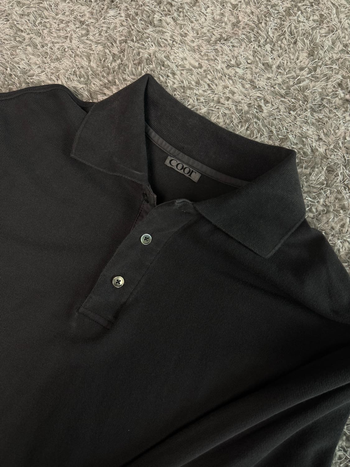 쿠어 가먼트 다잉 폴로 셔츠(워시드 그레이) 상품이미지3