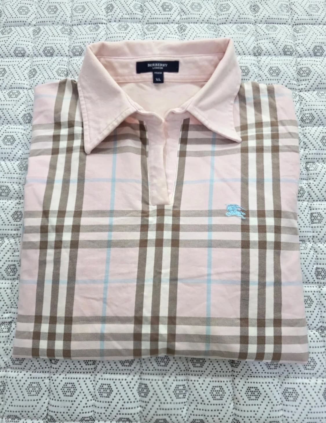 버버리 런던 핑크 체크 폴로셔츠 ~55 상품이미지3