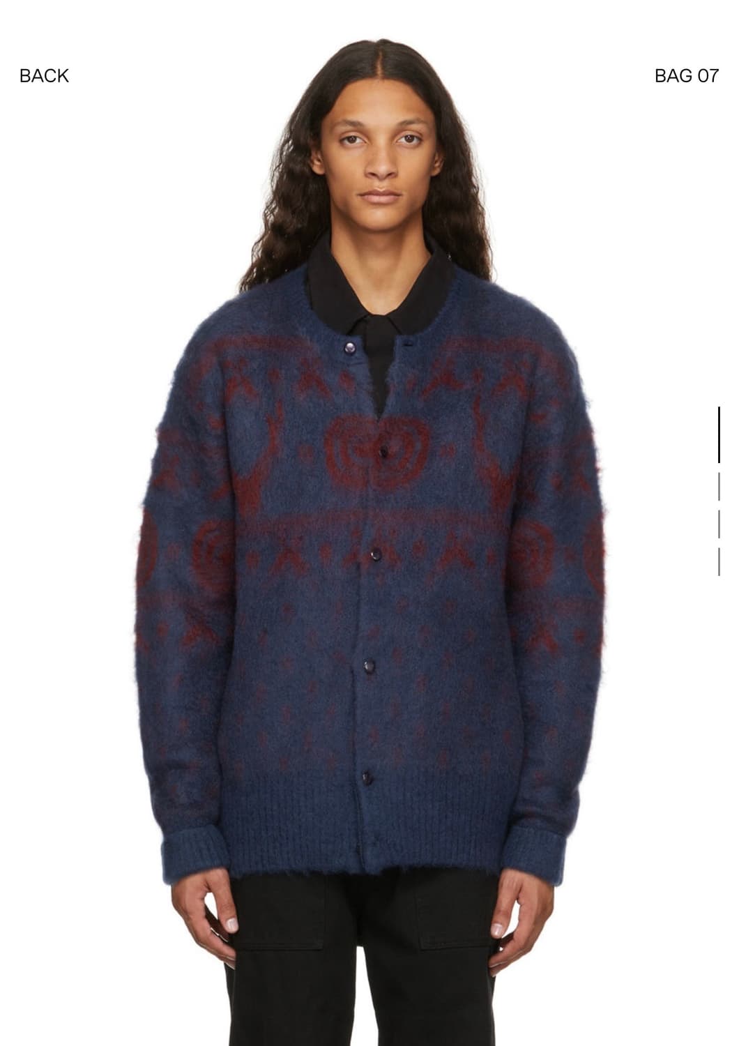 South2 West8  남이서팔 네이비 노르딕 패턴 가디건 XS 상품이미지5